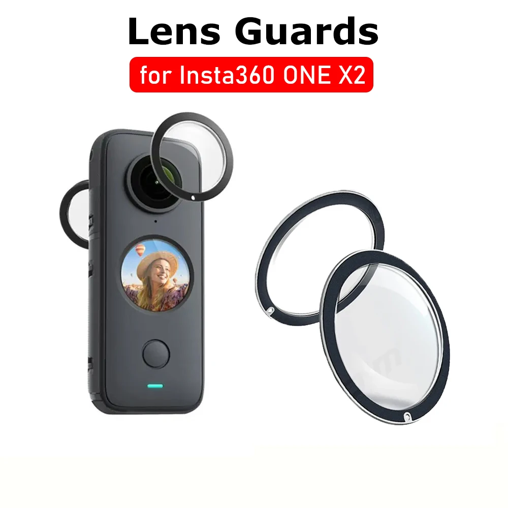 Lens Guards for Insta360 One X2 Accessoroy Lens Protector Cover for Insta 360 X2 Anti-Scratch Ultra HD Sticky Protective Guard