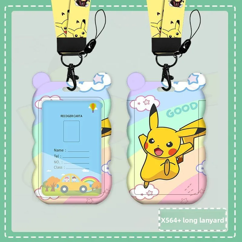 

Набор держателей для карт Пикачу — милый чехол для автобуса/самохода с волнистым дизайном и шейным ремнем для студентов