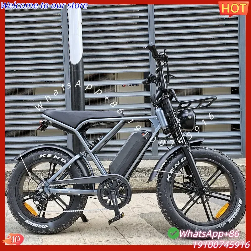 2026Hot H9 250W/750W/1000W Tire Electric Hybrid Bicycle 48V 15ah Lithium Battery Rear Hub Motor Sale Fatbike