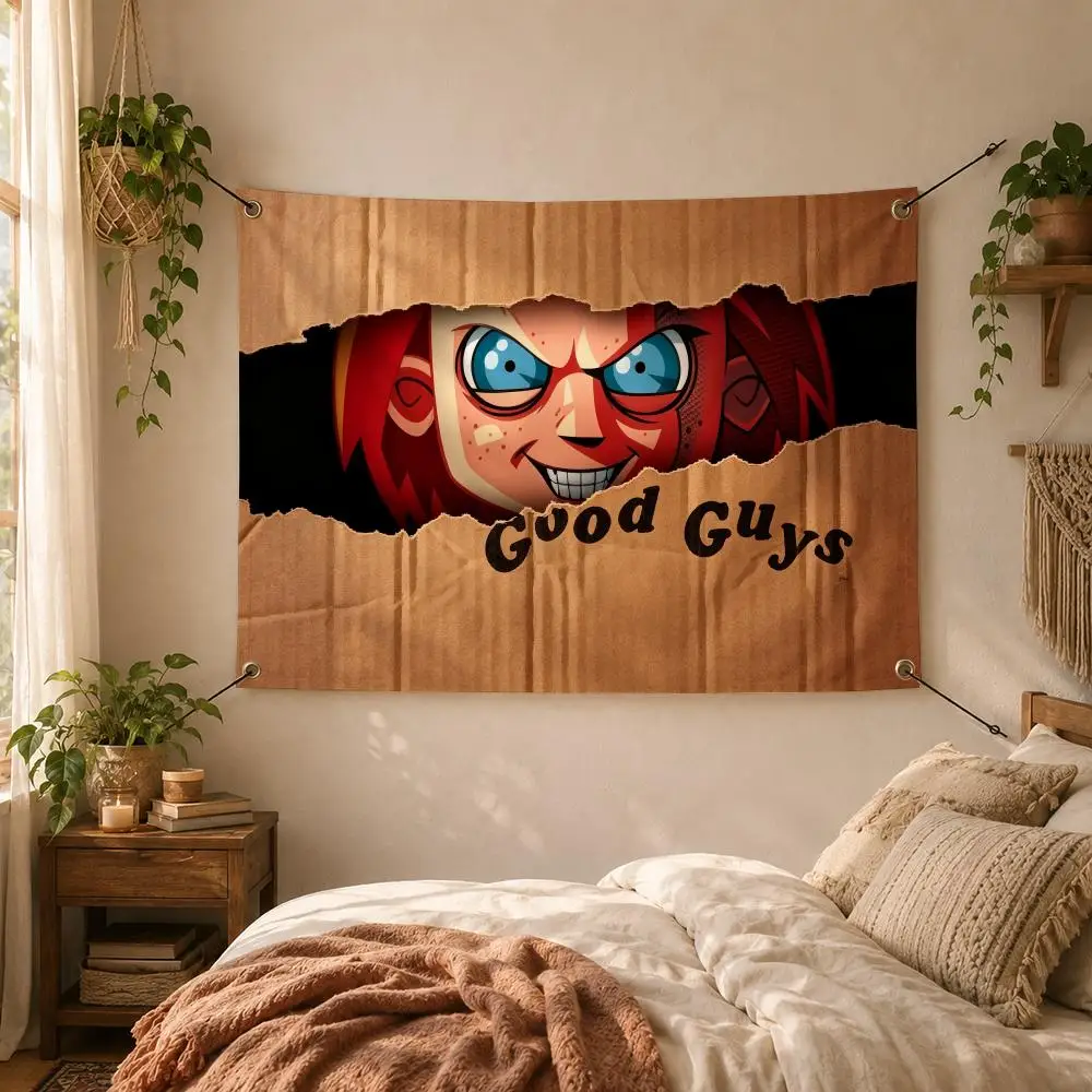 Movie Horror C-Chucky Series Flags Decorative Flag Banner for Outdoor Garden Yard Camping Party Home Wall Hanging Decor