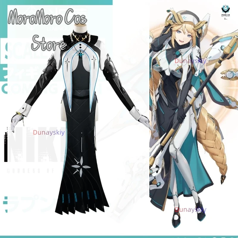 

NIKKE: Goddess Of Victory Rapunzel: Pure Grace Cosplay Costume SSR Combat Headscarf Necklace Props Game Anime Party Nun's Dress