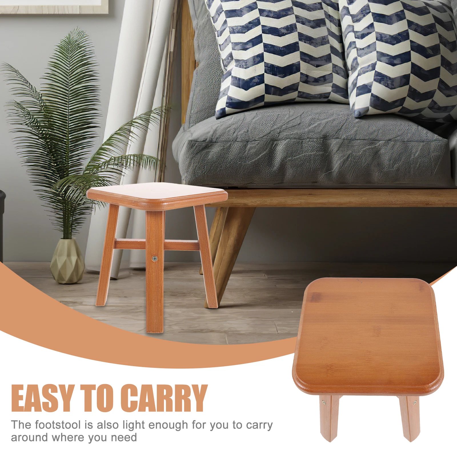 

Wooden Stools 24cm High Small Wooden Stool Home Living Bedroom Stable Reusable Shoe Changing Stool Footrest