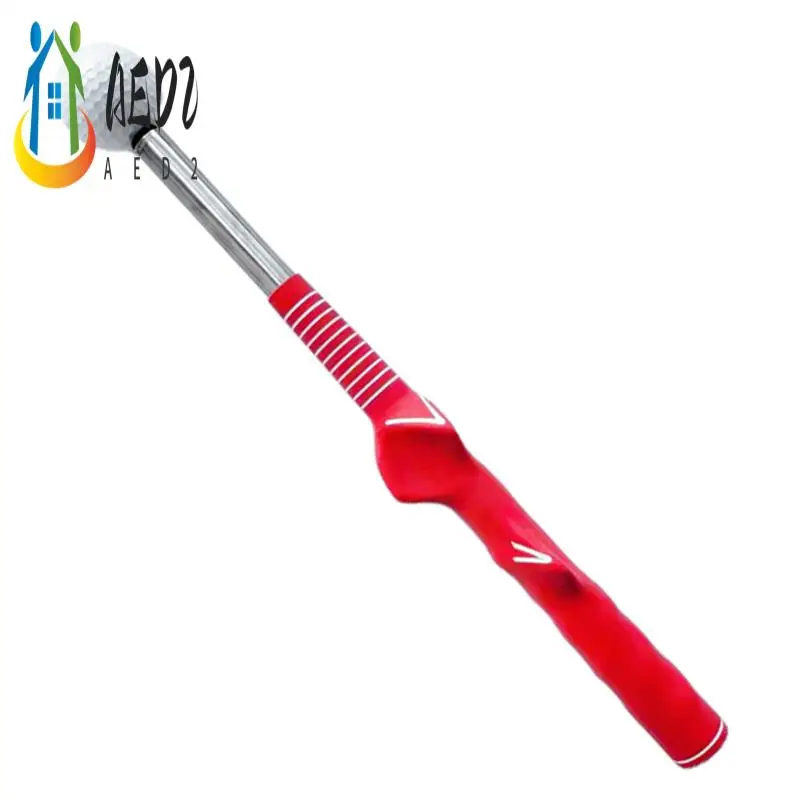 

AED2-1 шт., тренировочная палка для гольфа, телескопический тренажер для качелей, вспомогательный инструмент, корректор осанки для гольфа, принадлежности для упражнений, красный