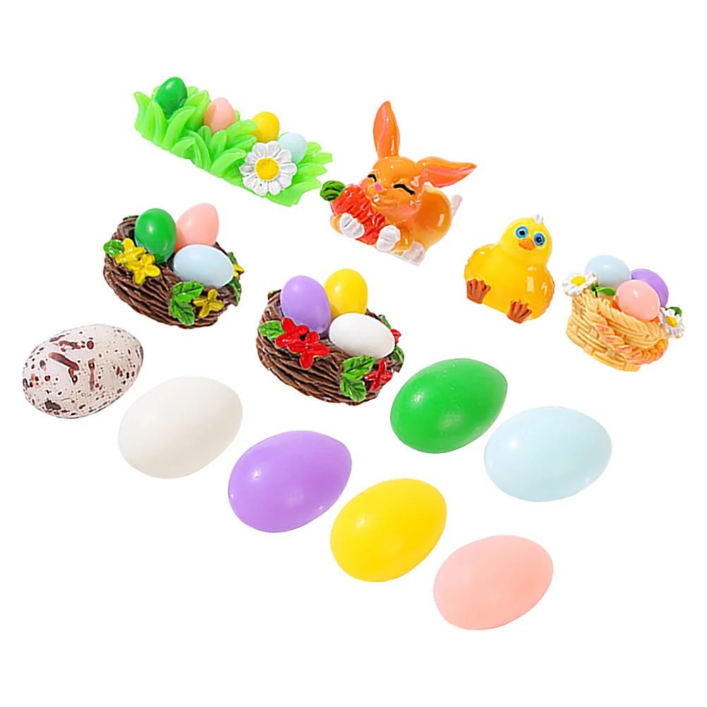 

13Pcs Easter Resin Bunny Mini Decorations Decorative Accessories for Miniature Garden Bonsai Micro Landscape DIY Craft