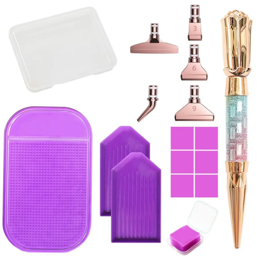 5D Diamond Painting Pen Kit Glitter Diamond Sparkle Point Drill Pens Cross Stitch Embroidery DIY Craft Nail Art Diamond Painting