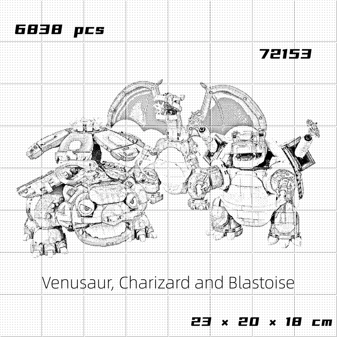 Anime Dragon Frog Turtle Bricks Building Blocks Compatible 6838pcs Video Game Creature Model Birthday Gift for Teenage Toy