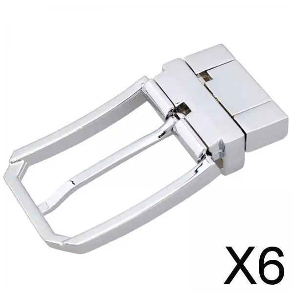 6x Gesper Sabuk Pria, Gesper Pin Logam Premium Tahan Lama untuk Sabuk Lebar 3.3cm-3.5cm, Kerajinan Kulit, Pengganti Klasik Praktis