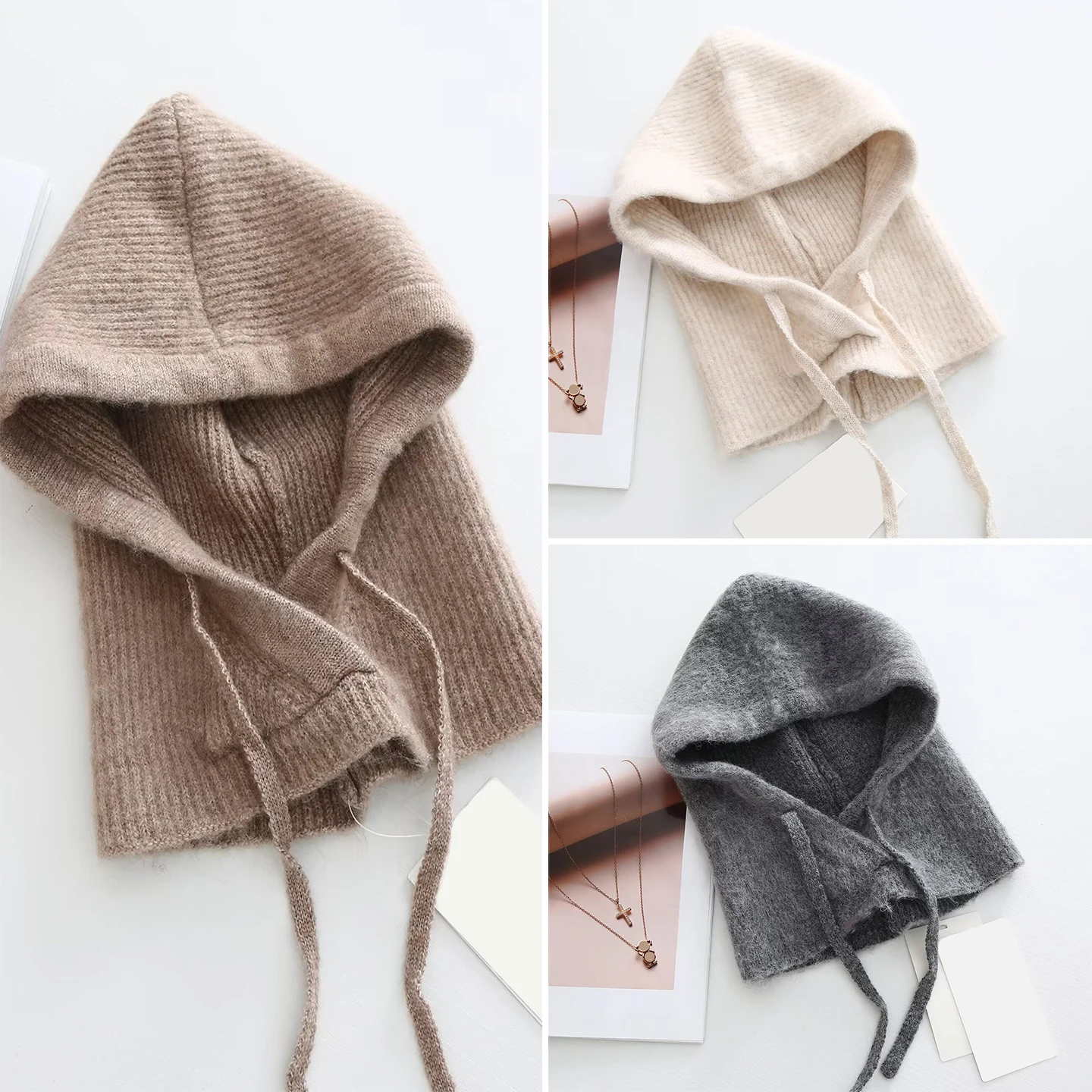 

Повседневная вязаная шапка-бини для женщин, новинка зимнего сезона, складная, с круглой макушкой, модный аксессуар