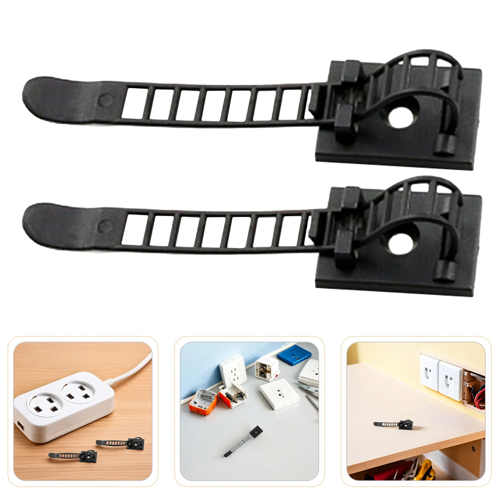 

30Pcs Cable Organizer Clips Reusable Adjustable Cord Ties with for Wall Desk Wire Harness Management Holder