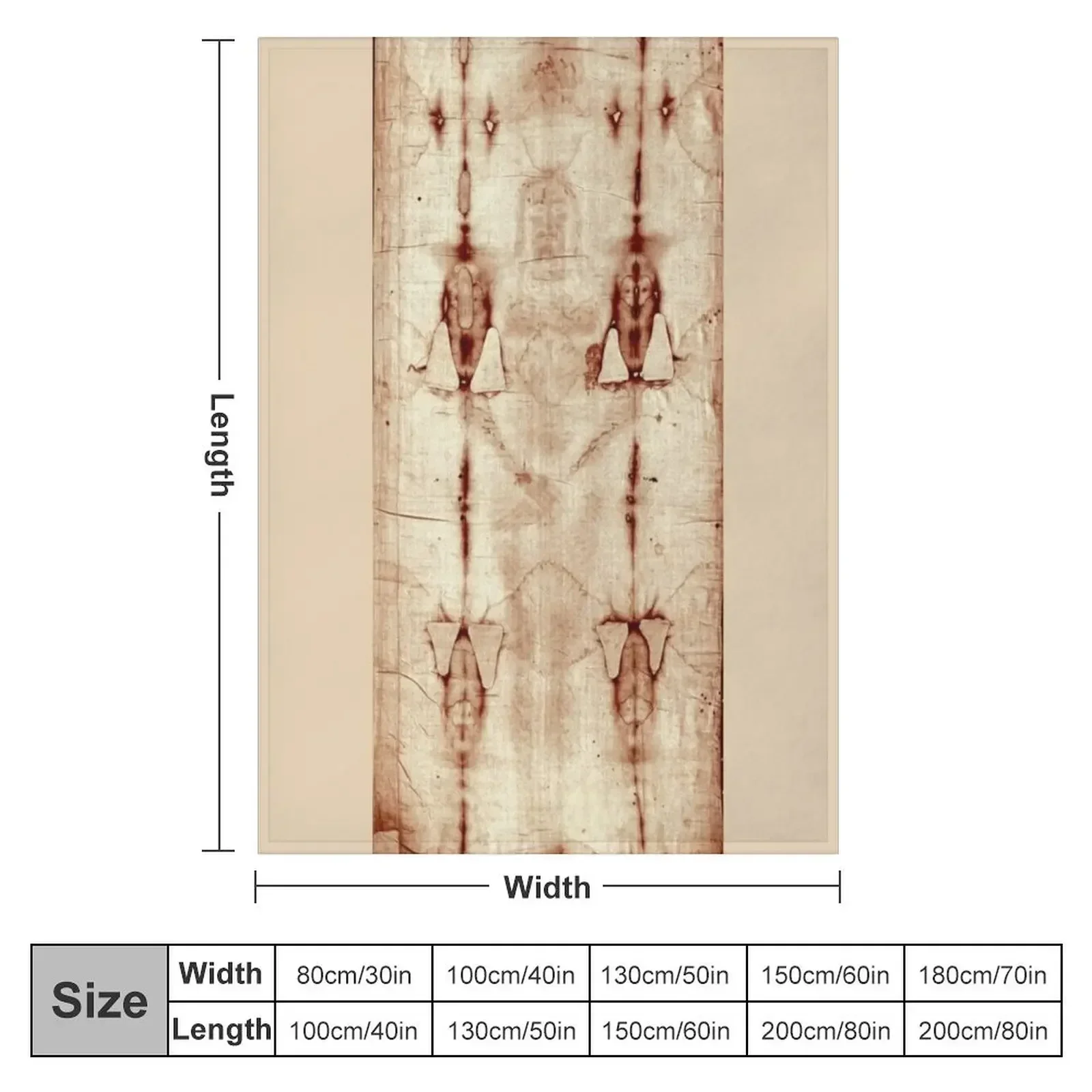 Jesus Shroud of Turin Poster, Jesus Christ Throw Blanket Plaid heavy to sleep Moving christmas gifts Blankets