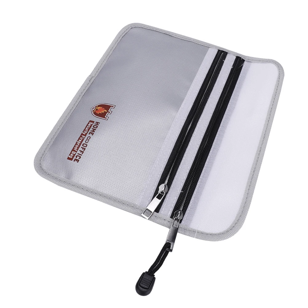 

Fireproof File Double Pockets Large Capacity Document Folder ganizer Portfolio Pouch Storage File Storage Bag Bag