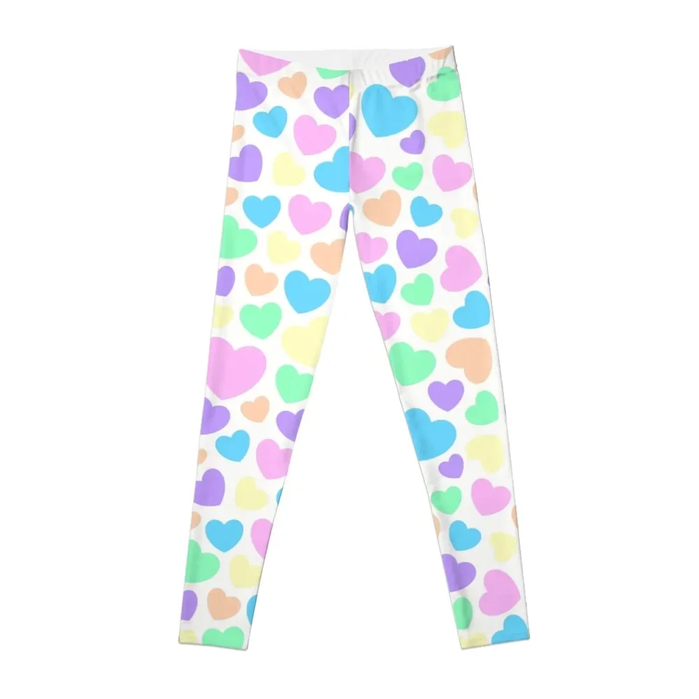 

Pastel Rainbow Hearts Leggings harem pants Women's trousers Womens Leggings