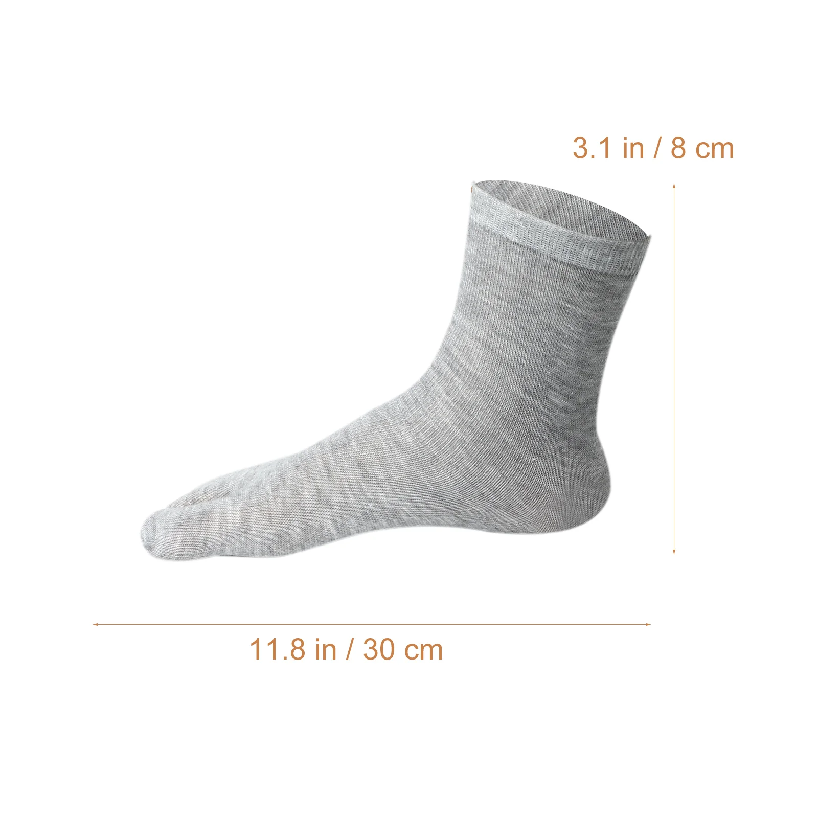 NUOLUX 3 Pairs of Elastic Cotton Tabi Toe Socks (White+Grey+Black) Elastic toe socks Cotton toe socks