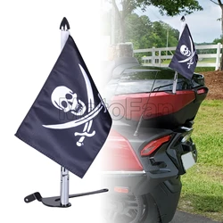 For Spyder F3/RT Accessories Trunk Mounted Folding Flag Pole Kit with Mutiple Flags Fits for Can AM Spyder RT 2020+, F3 LTD 2017