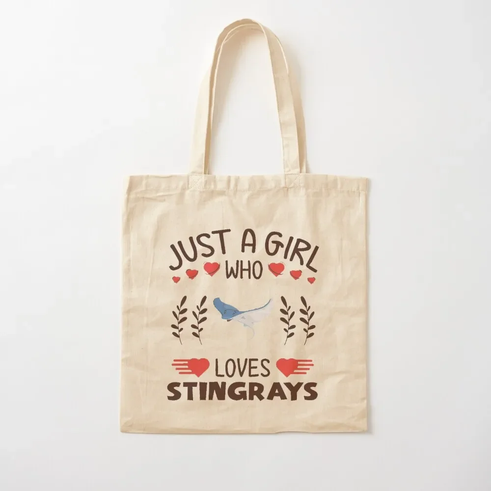 

Just a Girl Who Loves Stingrays Tote Bag Cloth bags shopper bags tote bags aesthetic Canvas shoulder bag Tote Bag