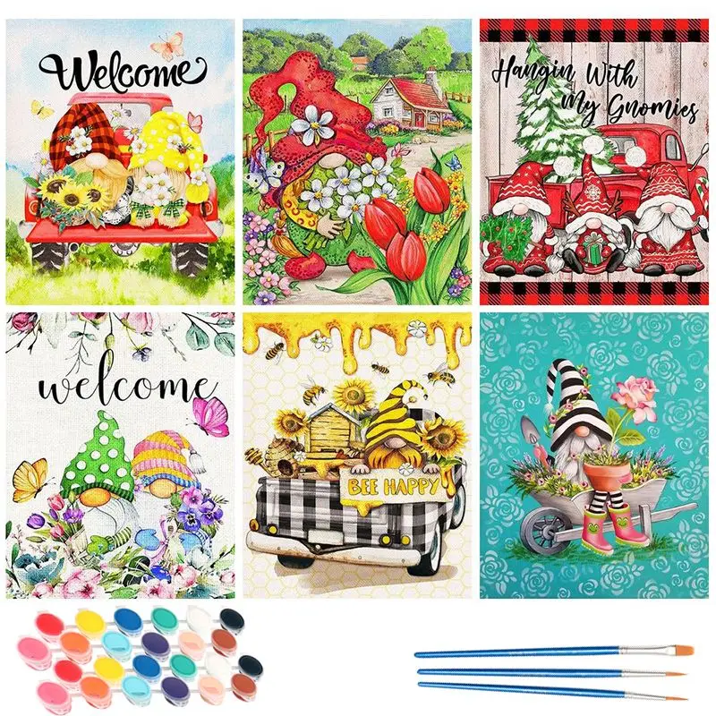 

CHENISTORY Paint By Number Dwarf poster Hand Painted Drawing On Canvas Christmas Gift DIY Pictures By Numbers Kits Home Decor