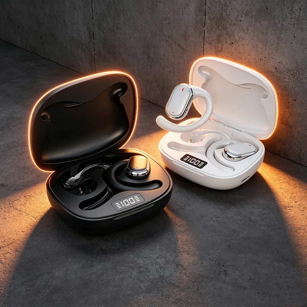 TWS Bluetooth Earbuds Bluetooth Headphones Flexible Bluetooth Earphones Adapt To Various Unique Ear Shapes for Maximum Comfort