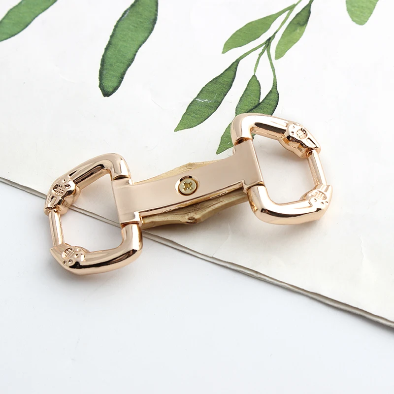 2-10-30PCS Bamboo Hanger Connector For Bags Handbag Shoulder Clasps Leather Strap Clip Buckles Decorative Hardware Accessories