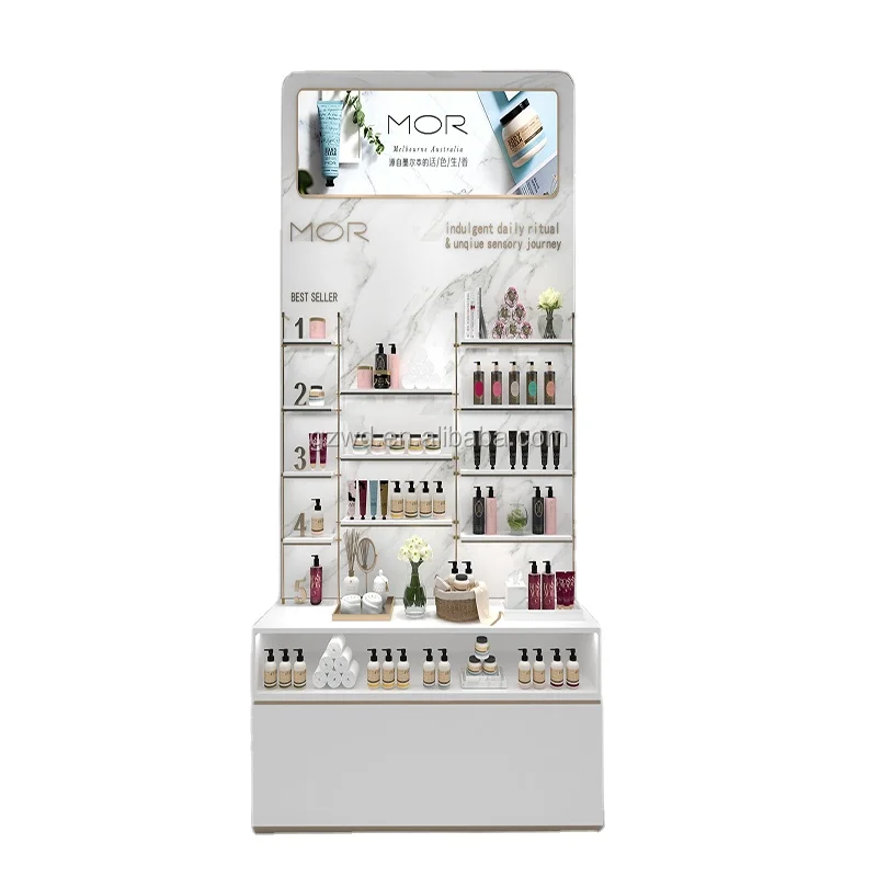 

Customize.Professional Hair Salon Products Cabinet Display Stand Showcase Hair Extensions and Styling Tools
