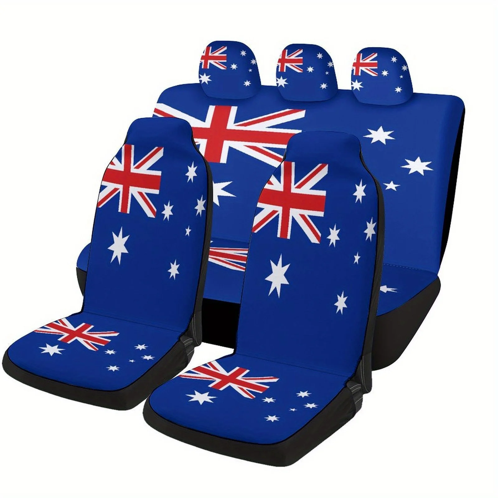 

Australia Flag Designed Car Seat Cover Set For Most Cars, High-quality Comfortable Car Seat Protector Covers Full Set, Universal