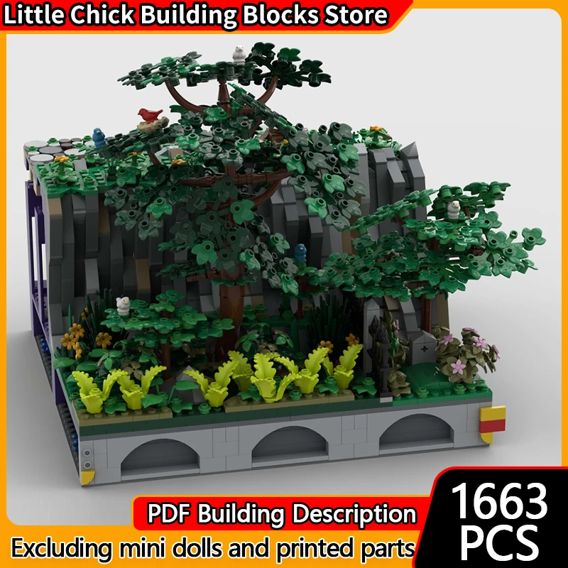 

Средневековый замок, модель MOC, строительные кирпичи, пейзаж и кладовище, модульная технология, детские праздничные подарки, сборка игрушек, костюм