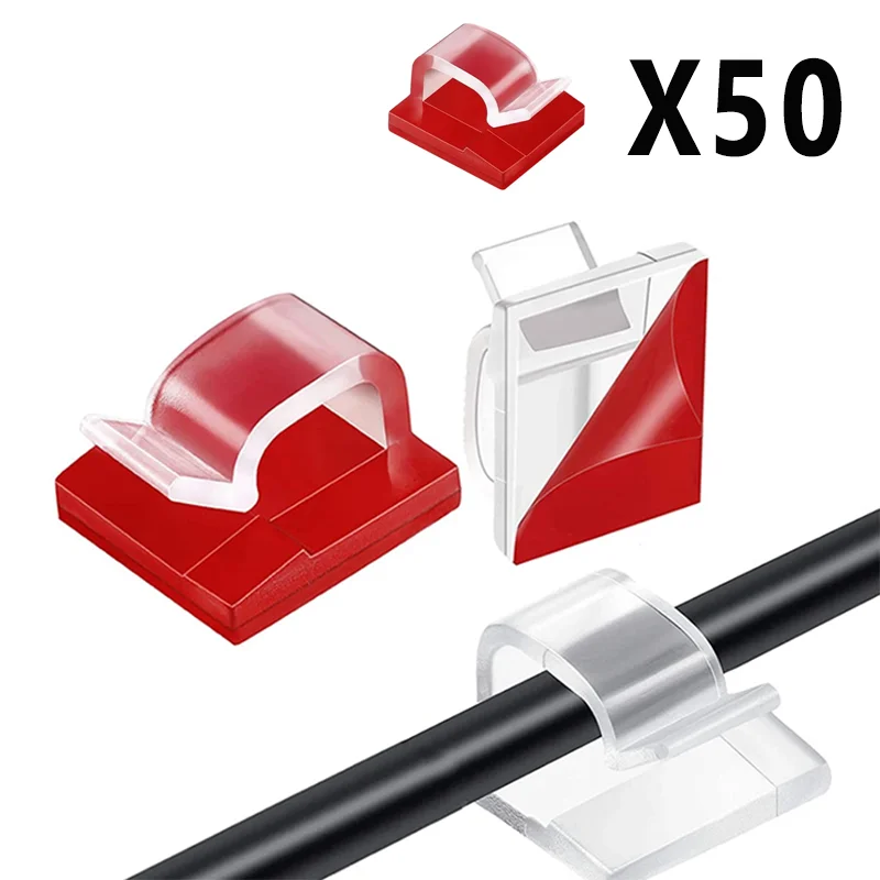 Telefonkabel Organizer Clips transparente Draht Manager Kabel halter USB Typ C Lade datenleitung Spulen wickler Wand haken