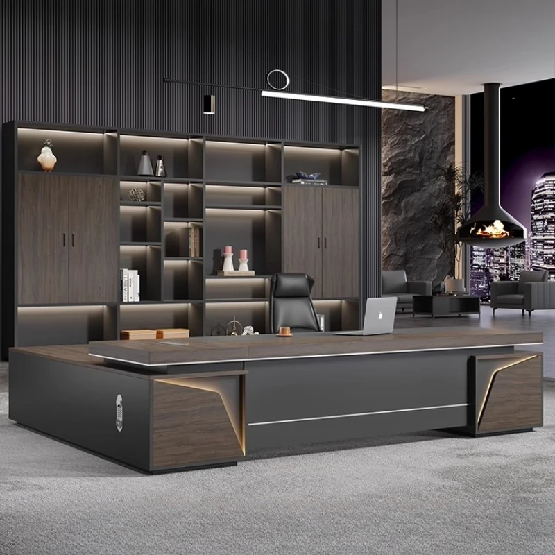 Boss Office Desk Chair Combination Combination Filing Cabinet High-end Manager President Dabantai Simple Modern Office Furniture