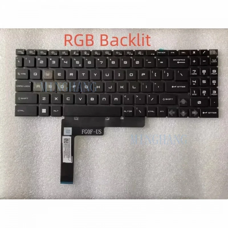 

M For MSI Cyborg 15 Air A12V MS-15K1 A13VEK A13VFK Laptop RGB Backlit US keyboard