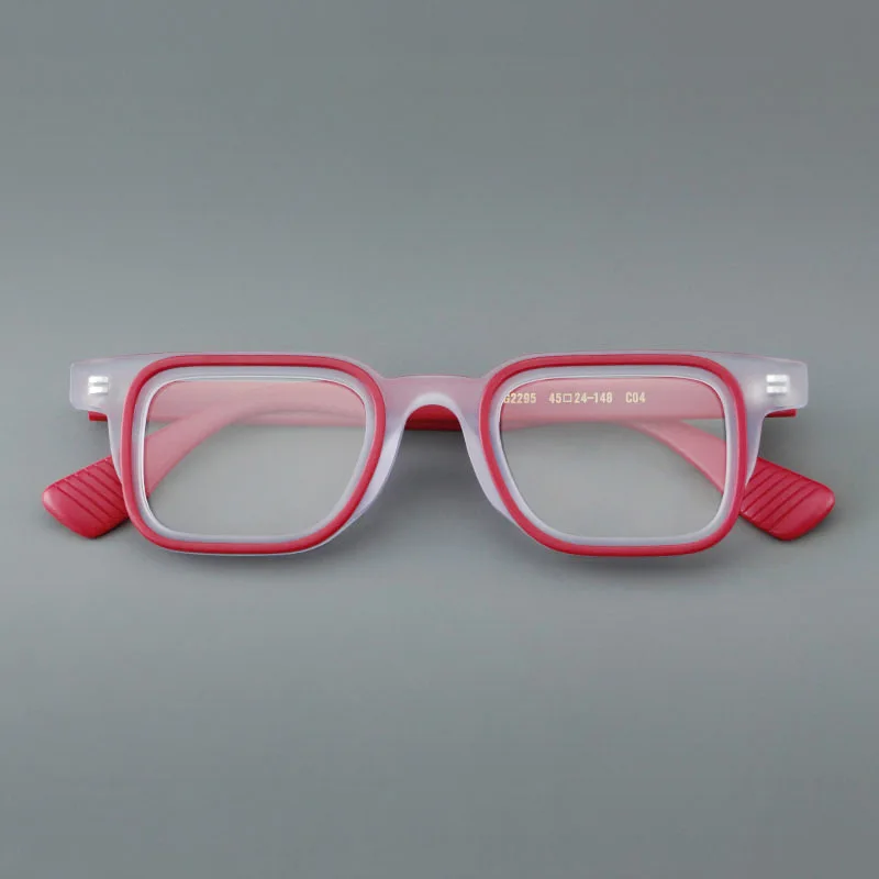 Sheet Metal Eyeglass Frame Retro Square Frame Men's And Women's Fashionable Color Blocked Optical Prescription Frame 2295