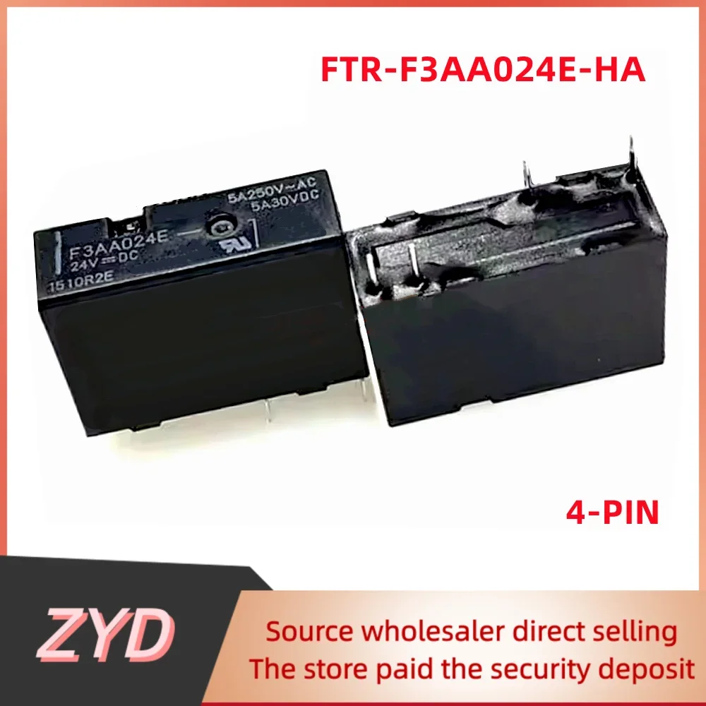 ZYD 10pcs/Lot Original FTR-F3AA024E-HA FTR-F3AA024E F3AA024E 4PINS 5A 24VDC DC24V 24V Power Relay