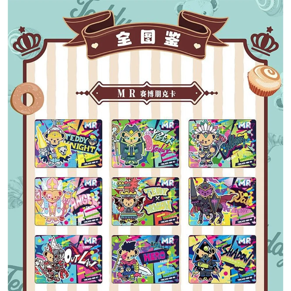 Official Original Cartoon Star Teddy Bear Collection Card SR UR MR Leisurely Joyful Cute Daily Life Character Portrait Card Gift