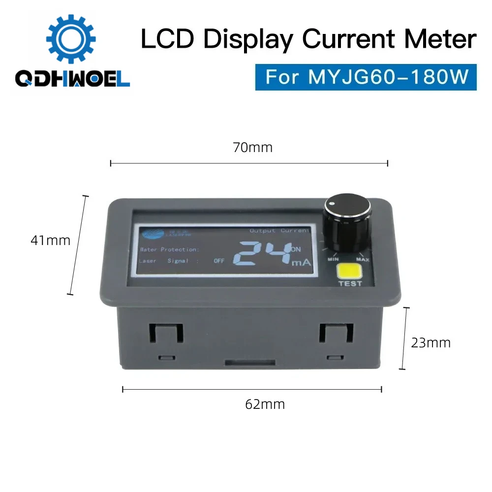 QDHWOEL LCD Display CO2 Laser Current Meter Ammeter External Screen for MYJG HY Series 100W 150W CO2 Laser Power Supply