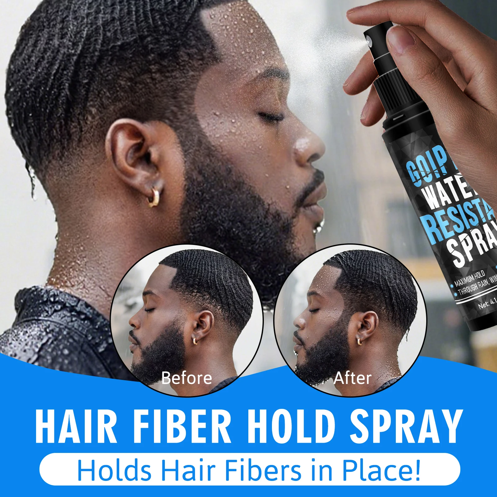 ألياف تصنيع الشعر المقاومة للماء من ألياف بناء الشعر مثالية للارتداء طوال اليوم بخاخ الألياف للشعر الناعم أو التخفيف