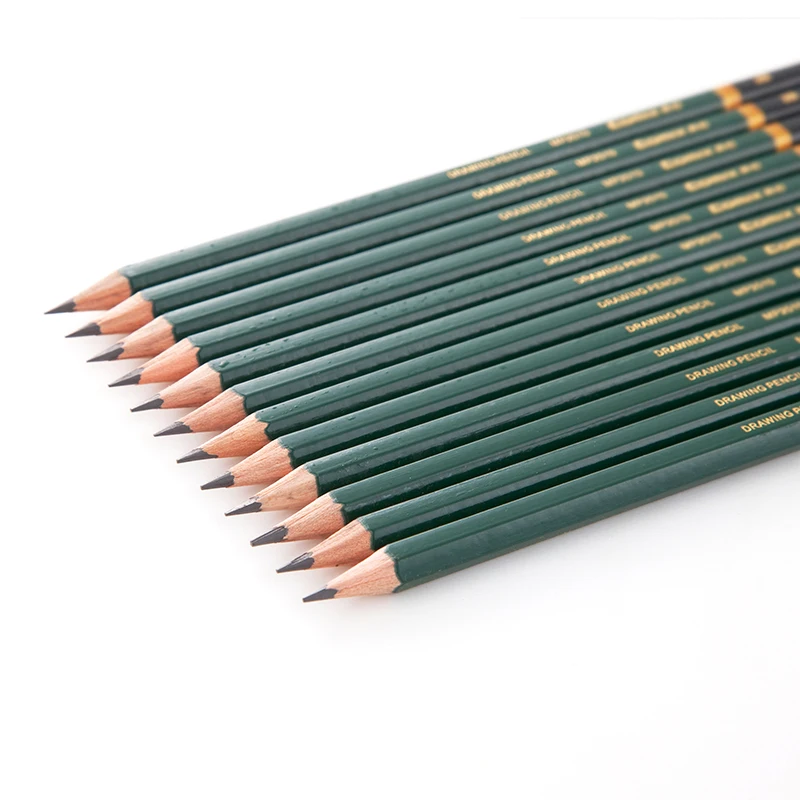 12 Pcs/set Blacklead Pencils 2B Wooden Lead Pencils Drawing Pencil for Students School Home Office Stationery Supplies