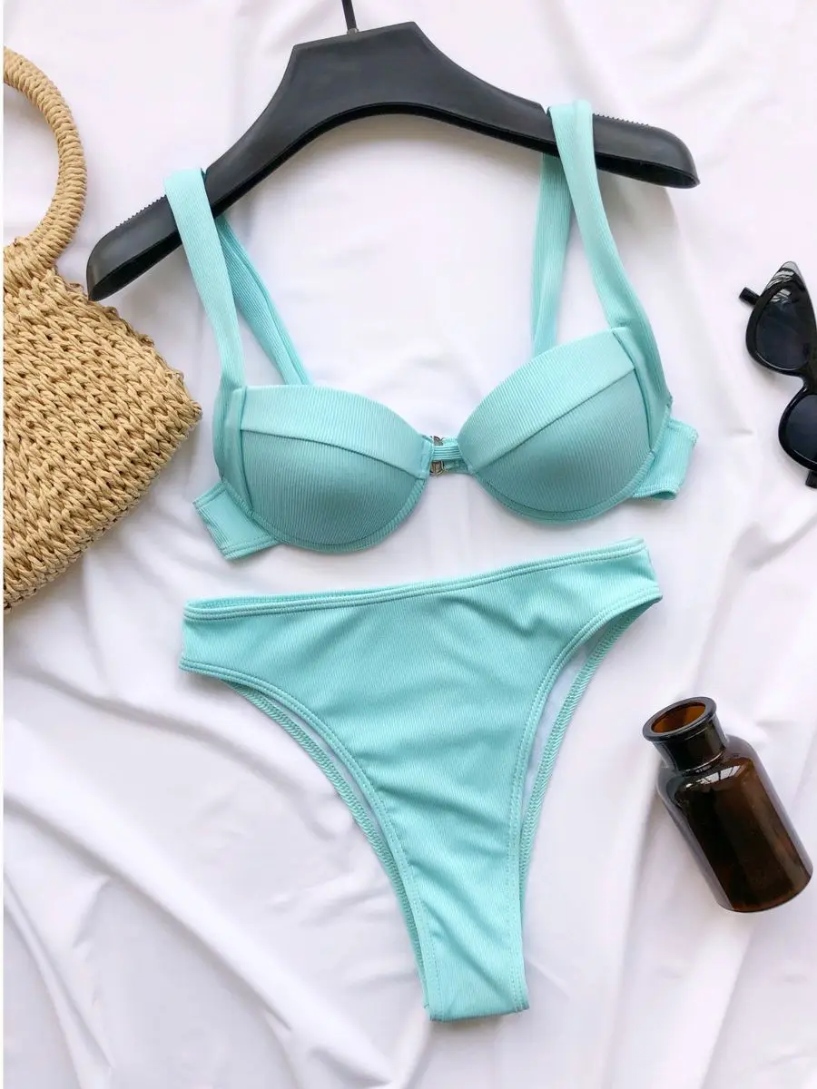 높은 Waisted 비키니 수영복을 밀어 여성 비키니 세트 섹시한 여성 수영복 수영복 수영복 Beachwear