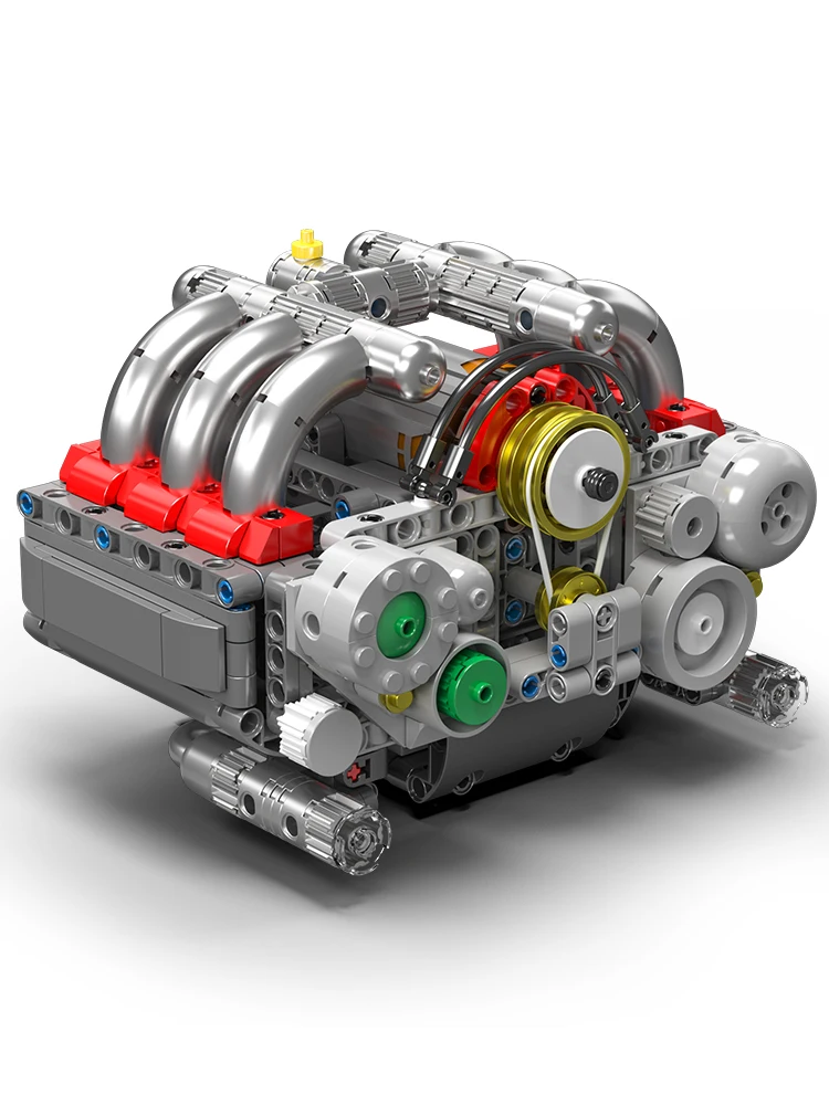 Mould King 10193 Technischer Auto-Baustein: Der motorisierte Boxer-Motor – Bausatz für Kinder, Weihnachtsgeschenk