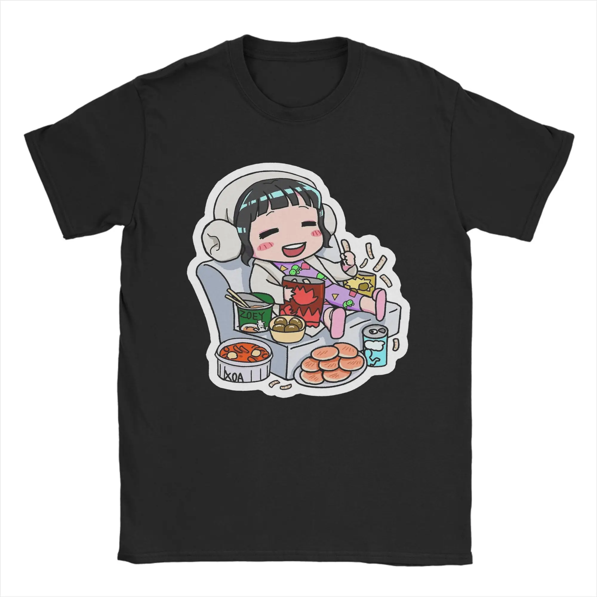 

Time for Zoey KPop Demon Hunters T-Shirt Summer Harajuku T Shirts Couple Cotton O Neck Top Tees Short Sleeve Classic Tshirt