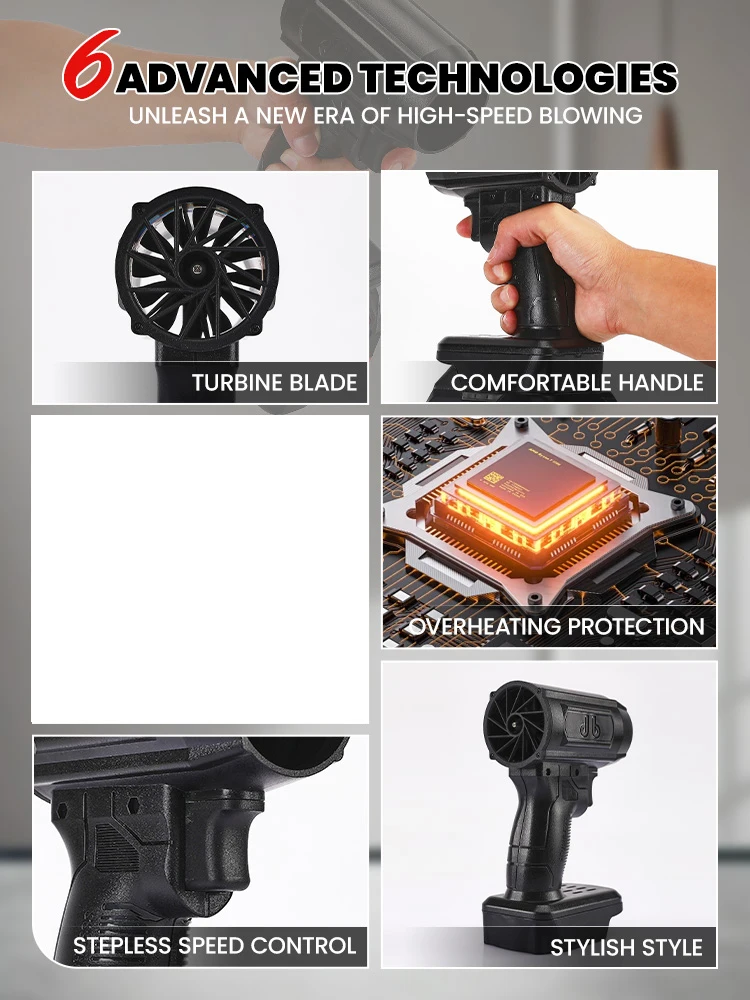 40 مللي متر/50 مللي متر غسيل السيارات مسدس هواء توربو مروحة نفاثة قوية منفاخ الثلج مجفف السيارة لماكيتا/ميلووكي/ديوالت لا بطارية التوجه 500 جرام/1000 جرام