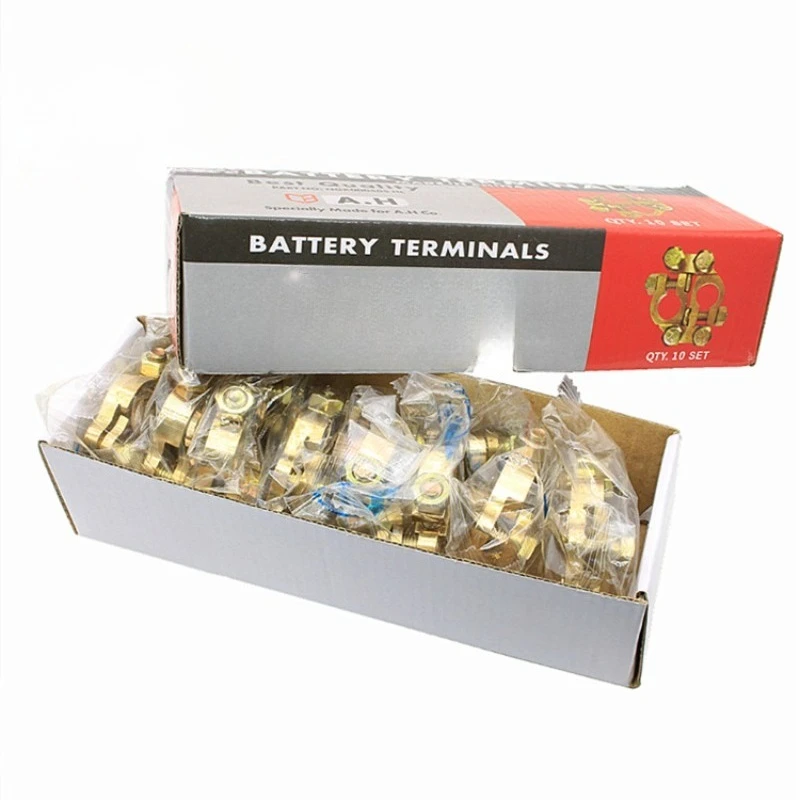 10 Pairs Thickened Car Battery Terminals, Heavy Duty Battery Pole Clamps for Auto Storage Battery Connection