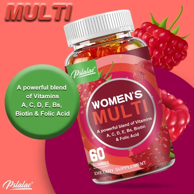 Women\'s Multivitamin Gummies - Contains Vitamins A, C, D, E, B, Biotin and Folic Acid