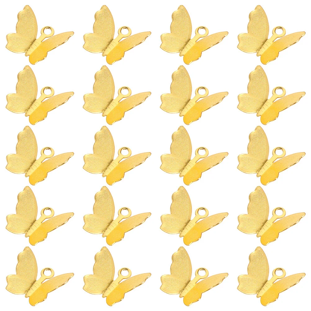 

100Pcs Butterfly Pendants for DIY Jewelry Making Supplies Animal Shape Decor Craft Projects Key Chain Cellphone Decorative