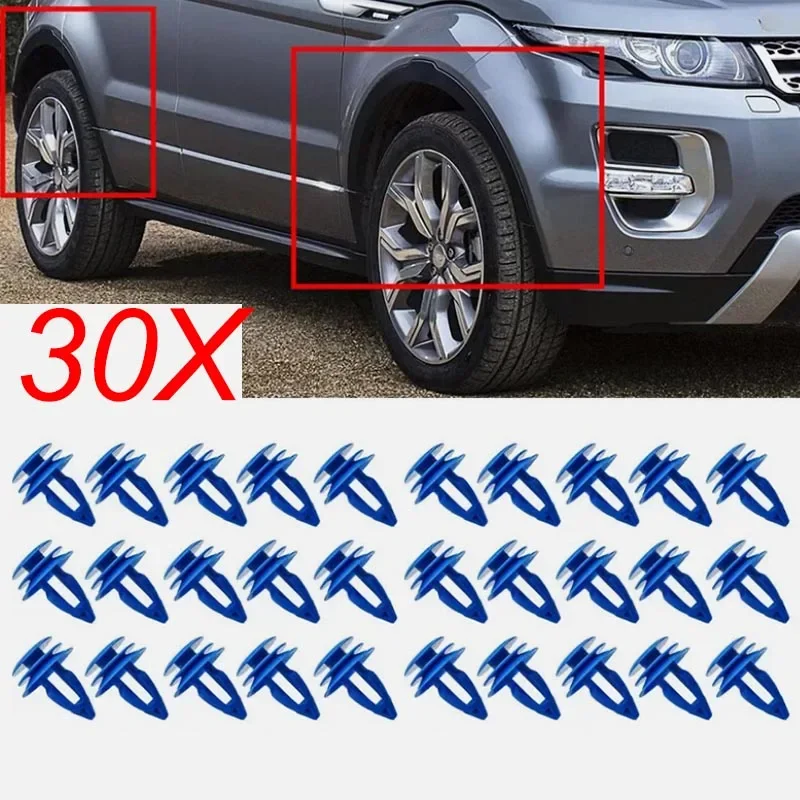 30X Plastic Clips Front Rear Wheel Arch Trim For Land Rover Range Rover Evoque 2011 2012 2013 2014 2015 2016