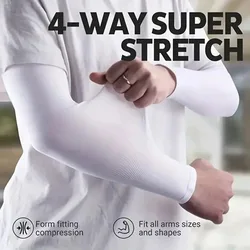 Cooling Breathable UV Protection Sleeves, Elastic Sunproof Arm Covers for Driving Golf Fishing Cycling Hiking Daily Sports Use
