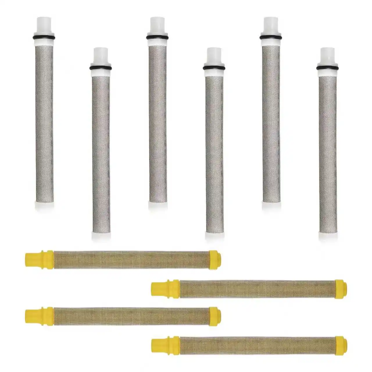 Airless Spray Gun Filter 60 Mesh & 100 Mesh Replacement 10 Pack High Pressure Paint Spray Gun Accessories for Titan/Wagner/Spray