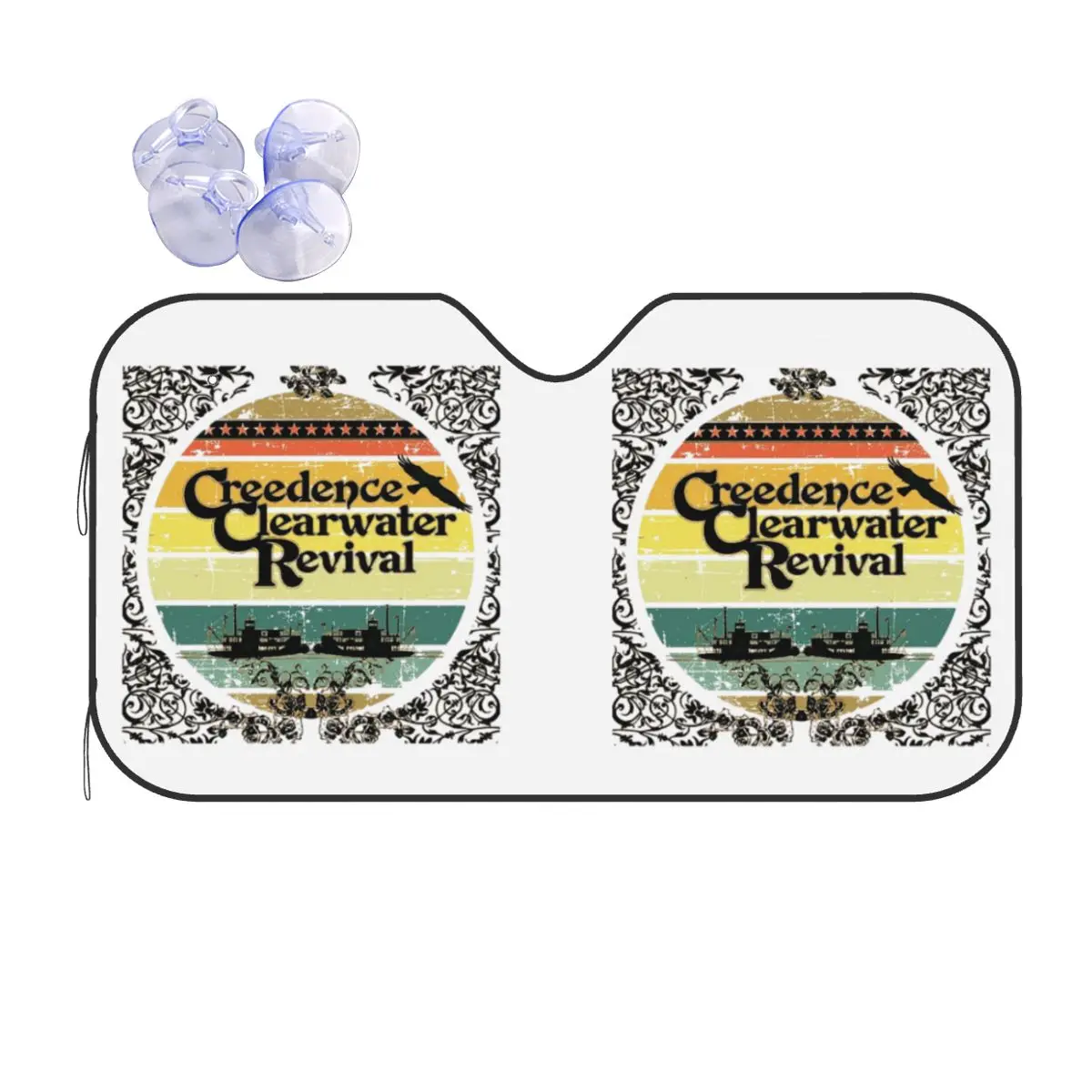 

Creedence Clearwater Revival Riverboats Sunshade Windscreen Car Front Windshield Window Sun Visor Accessories Covers