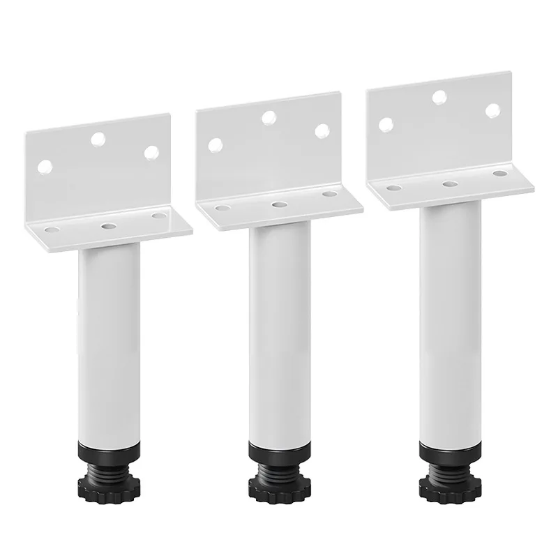 

Adjustable Metal Furniture Legs - Polished Finish, Round Shape, Bottom Adjustable for Sofa & Cabinet Stability, No Power Needed