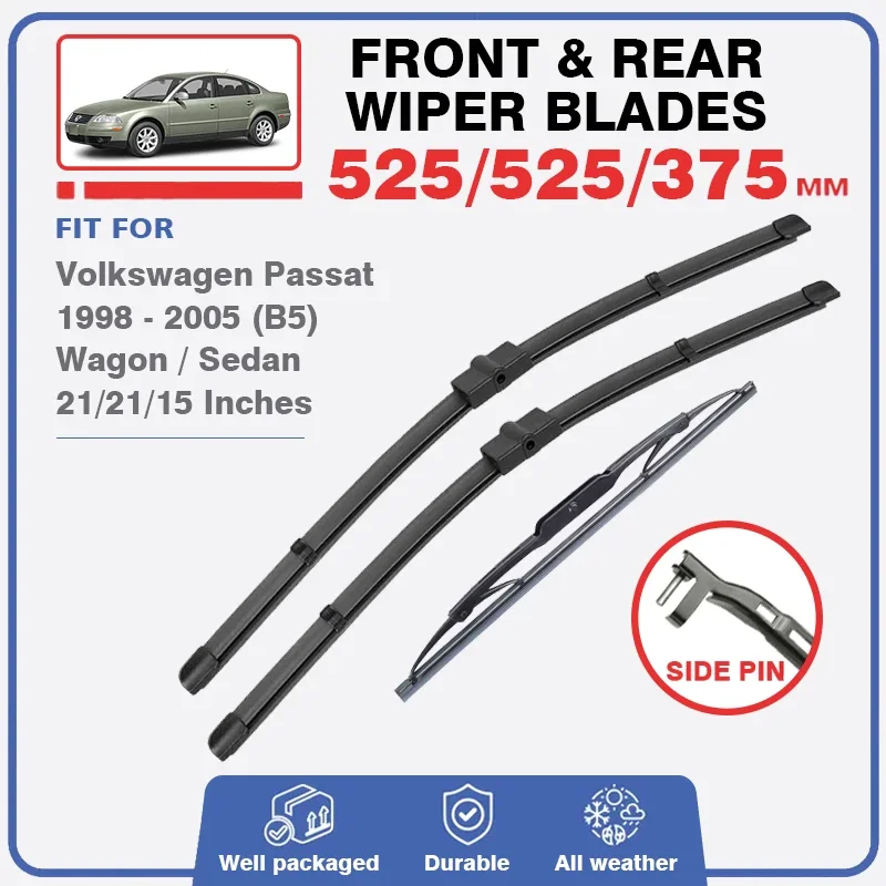 Front Rear Wiper Blades for VW Volkswagen Passat B5 5 1998 - 2005 Sedan Variant Windshield Windscreen Window Car Accessories