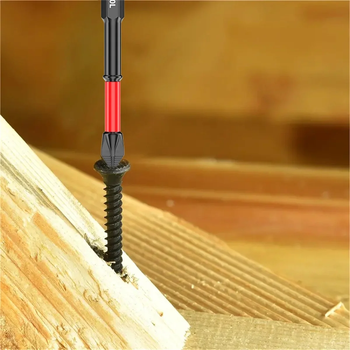 70mm Anti-Slip Screwdriver Bit - High Grip Phillips/Flat Head - Power Drill Accessory