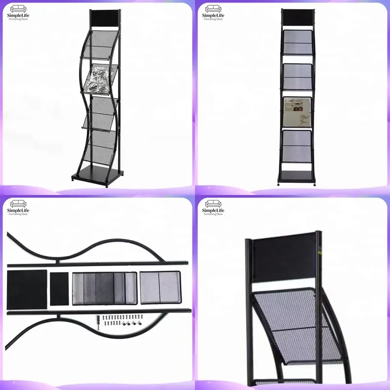 support-de-rangement-moderne-a-4-niveaux-en-treillis-metallique-pour-magazines-ideal-pour-le-bureau-et-la-maison-etagere-a-livres-amovible-et-reglable-organisateur-de-fichiers