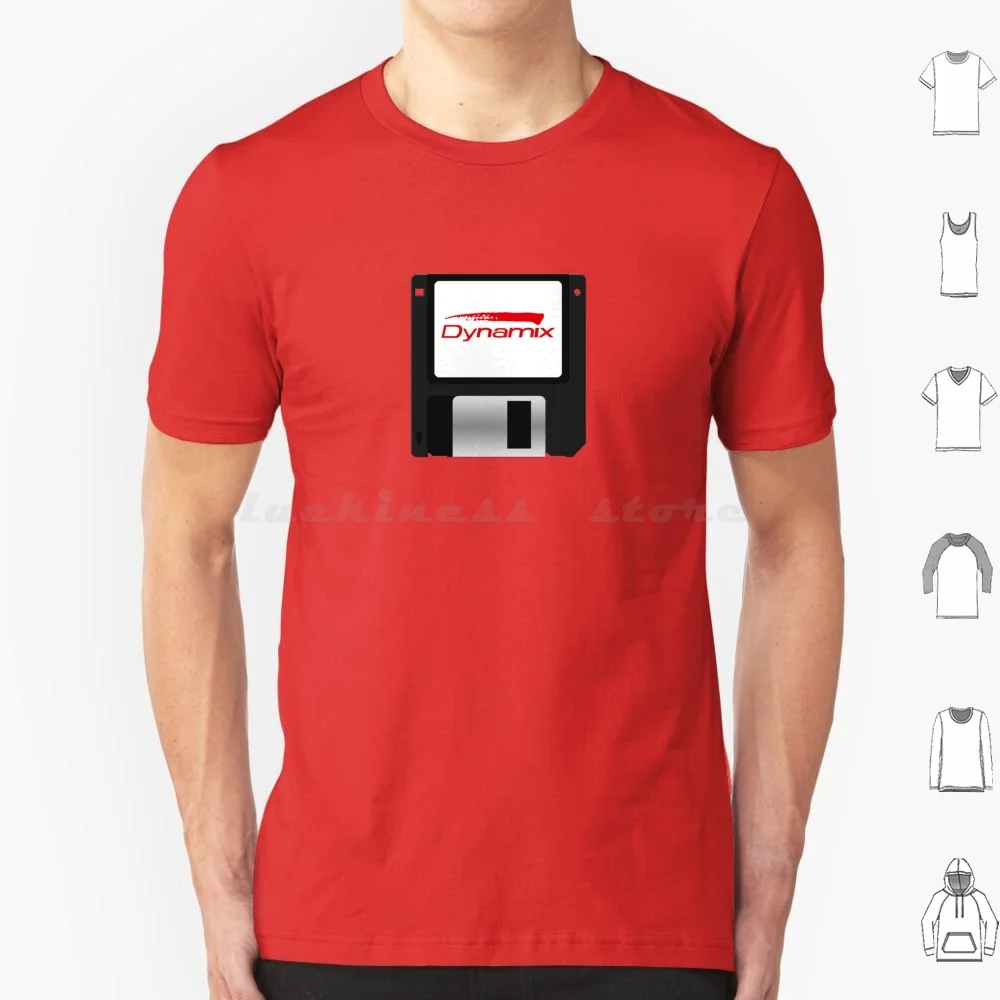 Dynamix Floppy T Shirt 6xl Cotton Cool Tee Msdos Dos Macintosh Floppy 486 386 Dynamix Tribes Red Baron Retro Nostalgia Vintage
